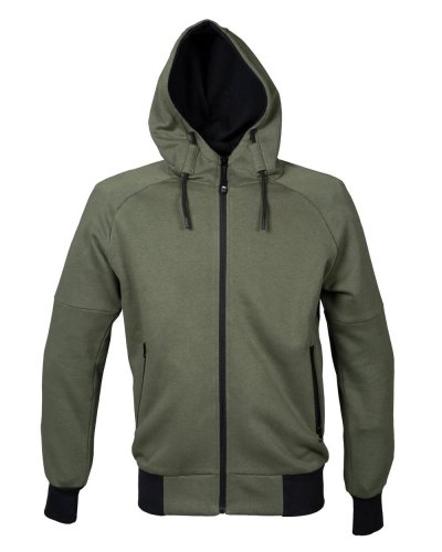 Felpa con zip intera e cappuccio Cleveland Man Army Green