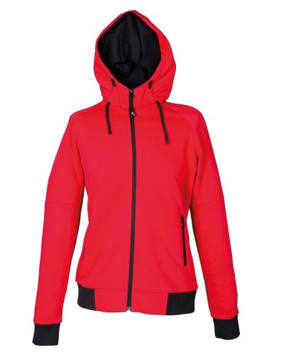 Felpa con zip intera e cappuccio Cleveland Lady Red