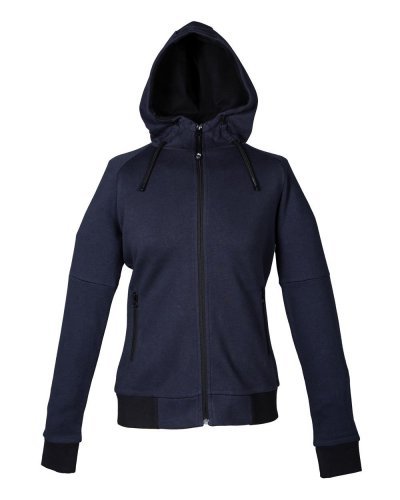 Felpa con zip intera e cappuccio Cleveland Lady Navy