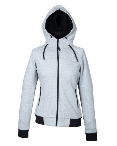 Felpa con zip intera e cappuccio Cleveland Lady Melange