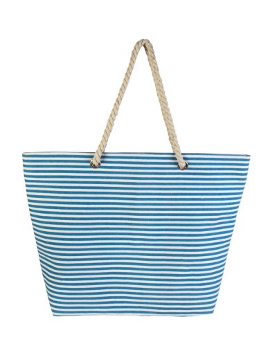 Borsa mare in poliestere con soffietto Celeste