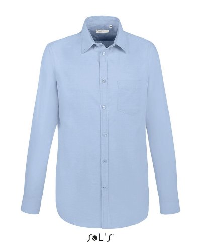 Camicia oxford manica lunga Boston fit Cielo