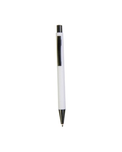 Penna in plastica con clip in metallo Bianco N