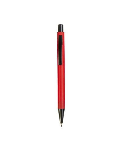 Penna in plastica con clip in metallo Rosso N