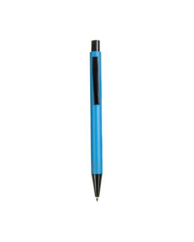 Penna in plastica con clip in metallo Celeste N