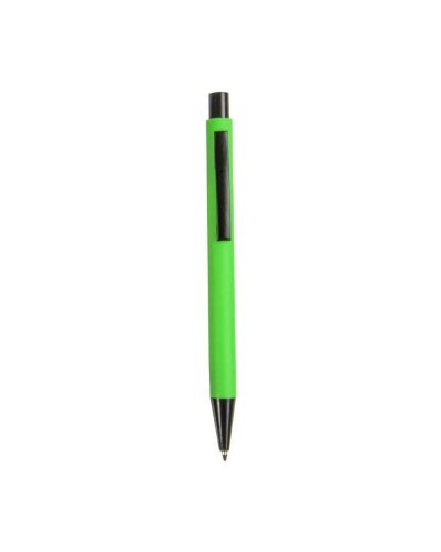 Penna in plastica con clip in metallo Verde Mela N