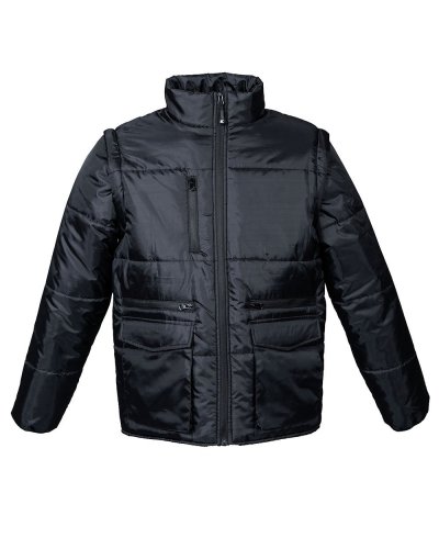 Giubbino in nylon lucido impermeabile Varsavia Black