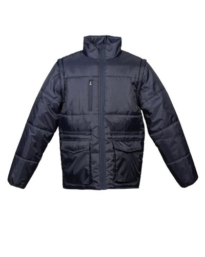 Giubbino in nylon lucido impermeabile Varsavia Navy
