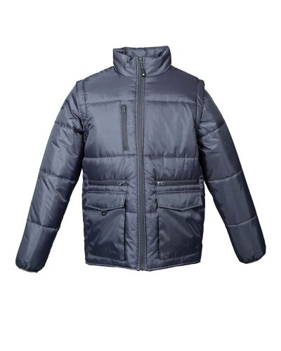Giubbino in nylon lucido impermeabile Varsavia Grey
