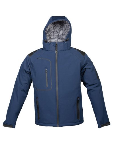 Giubbino imbottito in softshell a tre strati Cervinia Man Navy