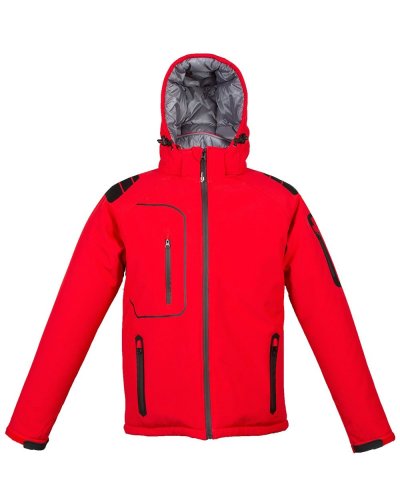 Giubbino imbottito in softshell a tre strati Cervinia Man Red