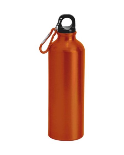 Borraccia in alluminio con moschettone 750ml Arancio