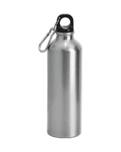 Borraccia in alluminio con moschettone 750ml Silver