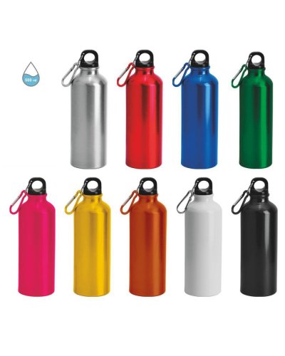 Borraccia colorata in alluminio da 500ml
