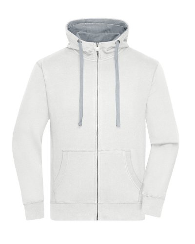Men's Lifestyle Zip-Hoody off-white/grey