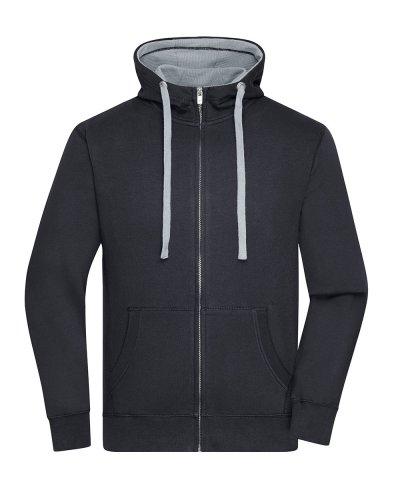 Men's Lifestyle Zip-Hoody black/grey heather
