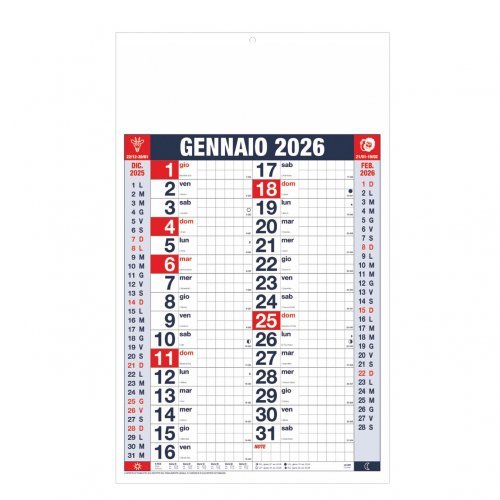 Calendario Olandese Quadrettato