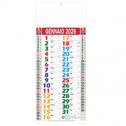 Calendario Olandese Multicolor