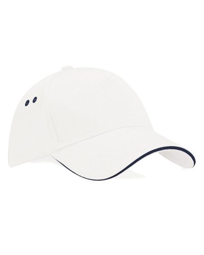 Cappellino Ultimate 5 panel - visiera "sandwich" White/french navy