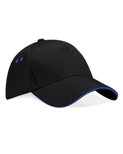 Cappellino Ultimate 5 panel - visiera "sandwich" Black/bright royal