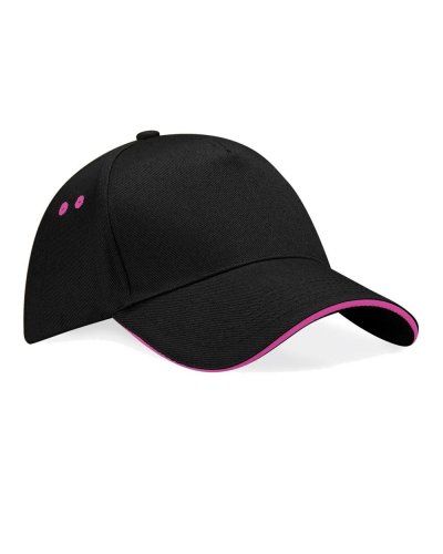 Cappellino Ultimate 5 panel - visiera "sandwich" Black/fucsia