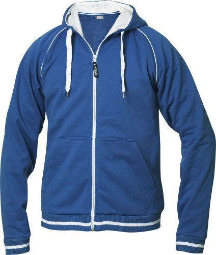 Felpa Gerry con cappuccio e zip, dettagli a contrasto, 300g/m²