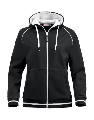 Felpa Grace full zip con cappuccio bicolore 80% poliestere 300g