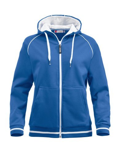 Felpa Grace full zip con cappuccio bicolore 80% poliestere 300g