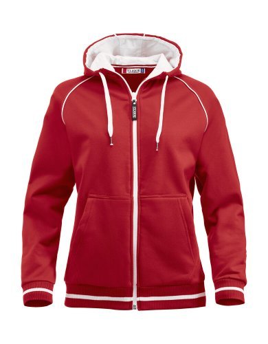 Felpa Grace full zip con cappuccio bicolore 80% poliestere 300g