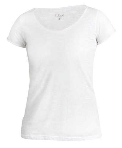 T-shirt donna Derby-T in cotone fiammato slim-fit scollo ampio