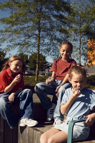 T-shirt Junior Active  in cotone, girocollo vari colori