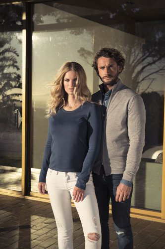 Pullover Sonette Cardigan Donna Dralon® Cotone, Scollo a V, Zip
