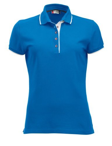 Polo Donna Seattle 100% Cotone, Colletto Contrasto, Regular Fit
