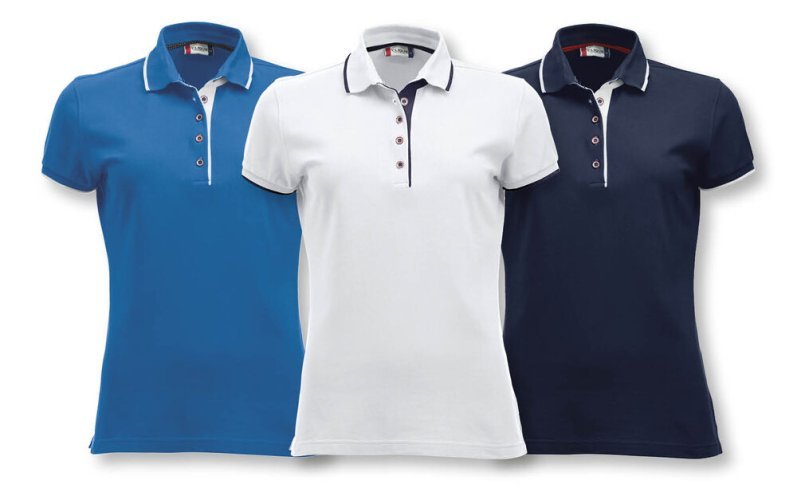 Polo Donna Seattle 100% Cotone, Colletto Contrasto, Regular Fit