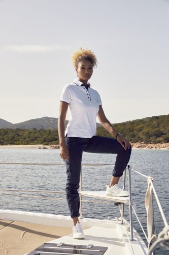 Polo Donna Seattle 100% Cotone, Colletto Contrasto, Regular Fit