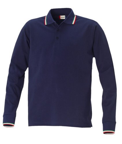 Polo Amarillo Slim-Fit, Manica Lunga, Cotone 190g/m2