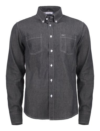 Camicia Jupiter denim a manica lunga, cotone 100%, button down