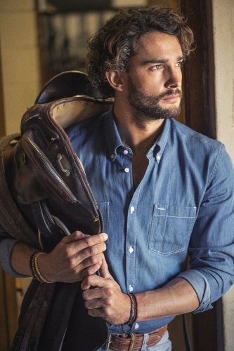 Camicia Jupiter denim a manica lunga, cotone 100%, button down