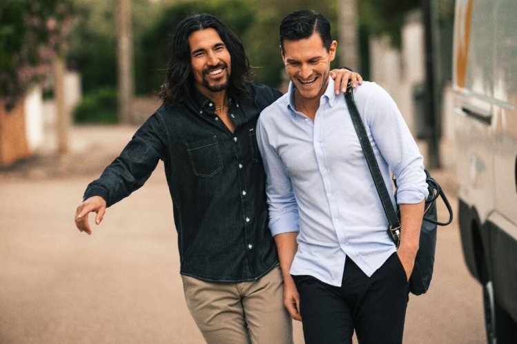 Camicia Jupiter denim a manica lunga, cotone 100%, button down