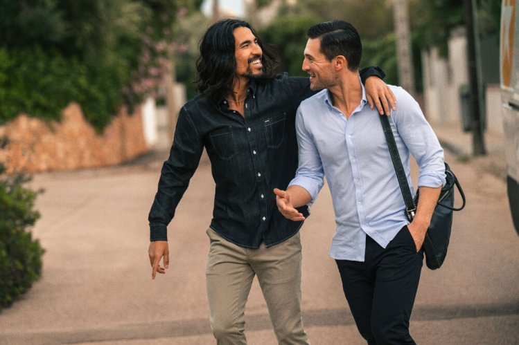 Camicia Burlingham Uomo Slim Fit con Colletto Italiano