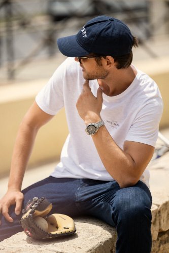 T-shirt Twoville in cotone eco fiammato, girocollo, 160g/m2