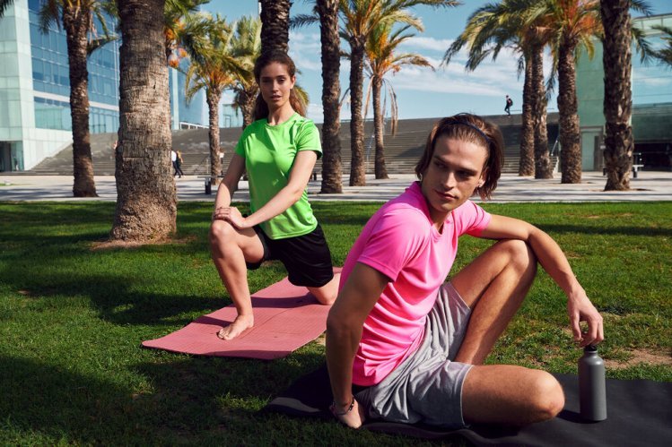 T-shirt donna slim ACTIVE ECO, microfibra, 130g