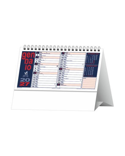 Calendario da tavolo Portoghese 19x14,5 cm trimestrale