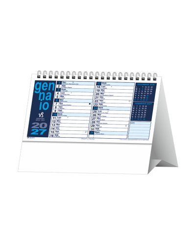 Calendario da tavolo Portoghese 19x14,5 cm trimestrale