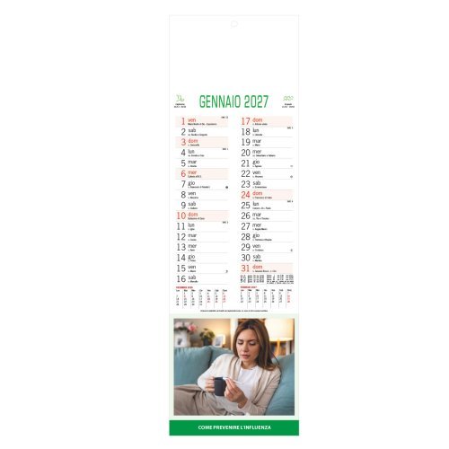 Silhouette Consigli del Farmacista Calendario Trimestrale 14x47 cm