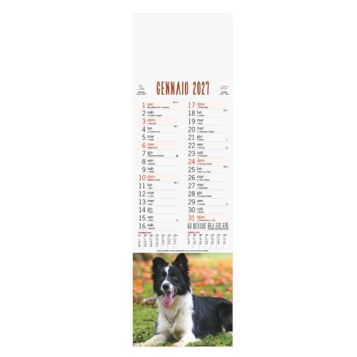 Calendario olandese Silhouette Cani&Gatti 14x47 cm, 12 mesi