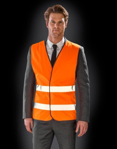 Core Motorist Gilet Sicurezza Classe 2 Arancio Giallo Poliestere