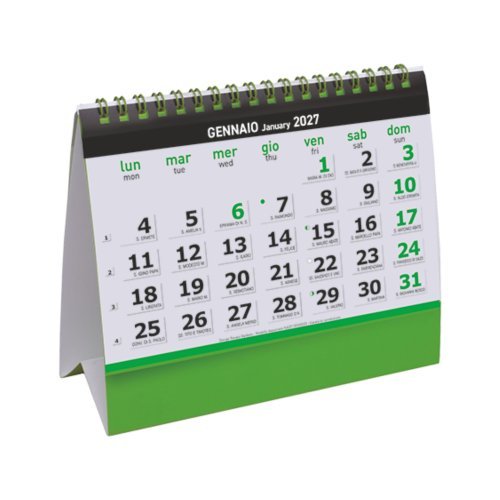 Calendario da tavolo Essential Desk, 5 colori, 16x14 cm