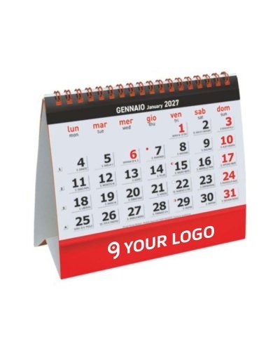 Calendario da tavolo Essential Desk, 5 colori, 16x14 cm