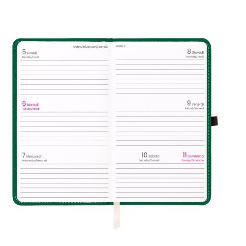 Agenda Settimanale 2027 PU, elastico, 9x14cm